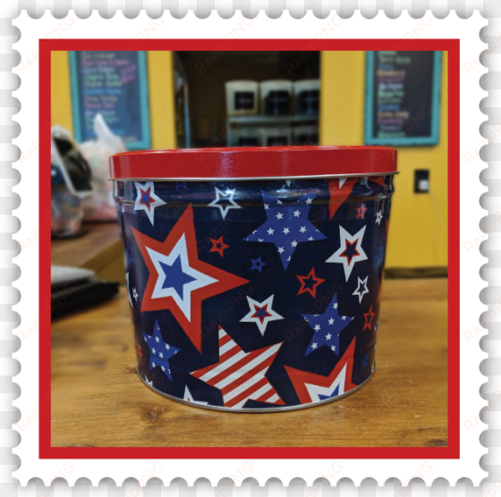 stars & stripes tin 2 gal - postage stamp