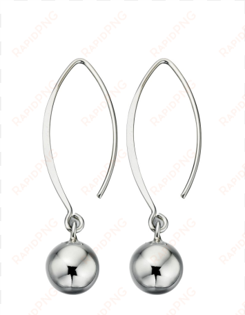 sterling silver ball drop hook earrings