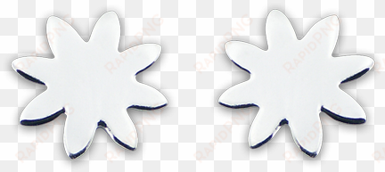 sterling silver small flowers stud earrings - vector graphics