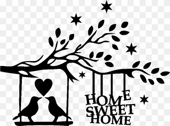 stickers muraux fleurs - home sweet home png