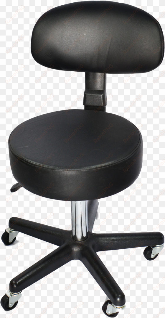 stool, pneumatic revolving with backrest - office chair