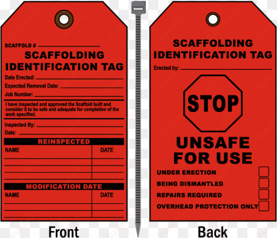 stop unsafe for use scaffold tag - contoh tag scaffolding