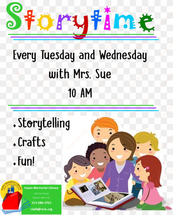 story time - teacher reading to kids clipart