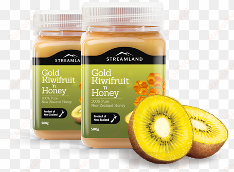 streamland gold kiwifruit honey hero shots copy - streamland lemon 'n honey 500g