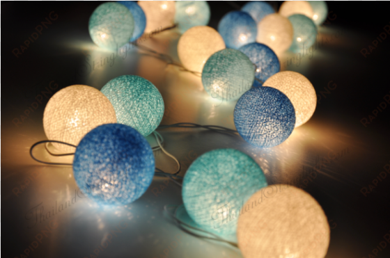 string light cotton balls