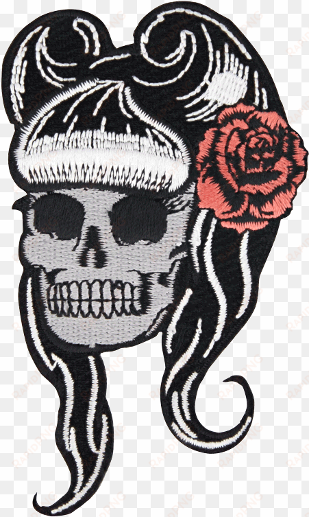 suavecita skull head patch - black