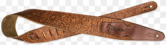 suede strap - takamine tooled leather strap