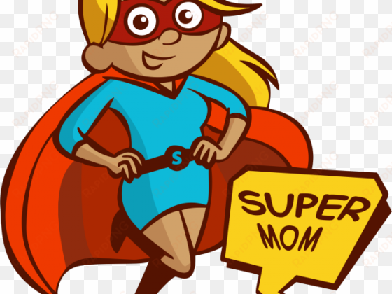 super mom clipart - dia de la madre dibujos animados