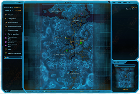 swtor maps - star wars: the old republic