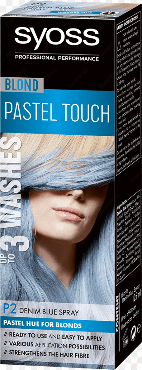 syoss com color blond pastel touch p2 denim blue spray - syoss blond p1 rose pastel van albert heijn