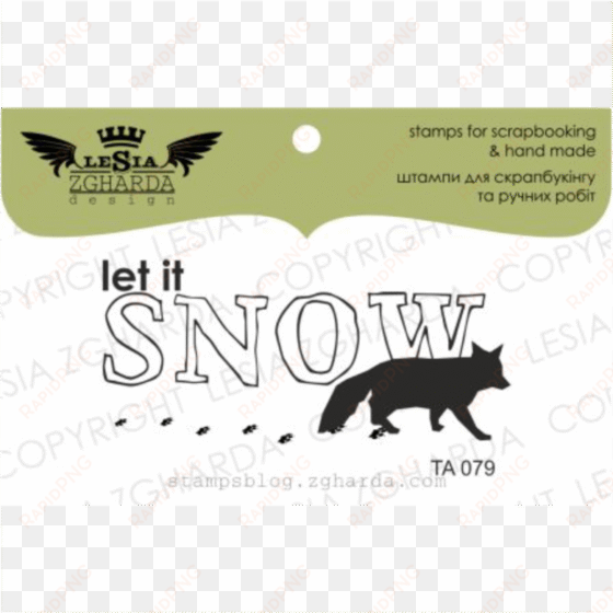 {ta079} stamp "let it snow" - california spangled
