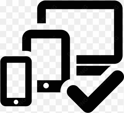 tablet smartphone computer checked vector - computer tablet smartphone icon