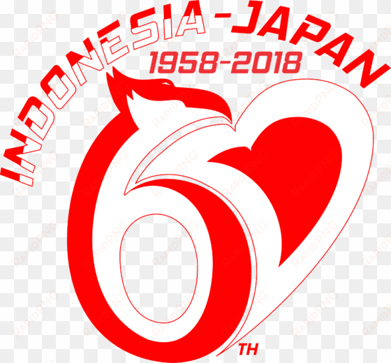 tampilan logo memadukan lambang negara indonesia yang - desain angka 6