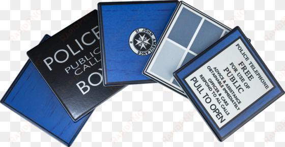 tardis ceramic coasters - doctor who tardis ceramic coaster set