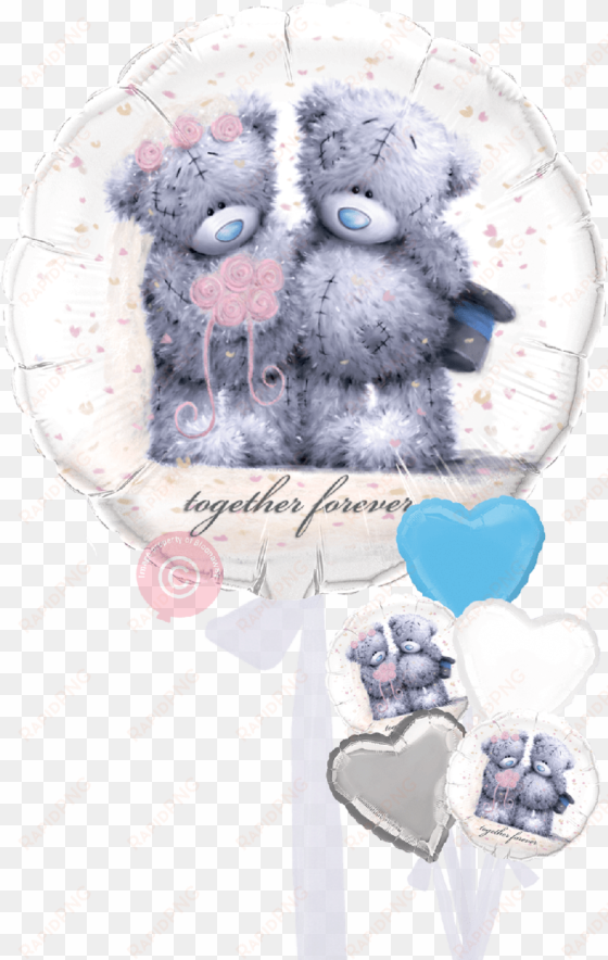 tatty teddy together forever balloons - qualatex 18 inch round foil balloon - me to you