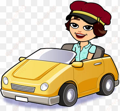 taxi driver - bitmoji driving