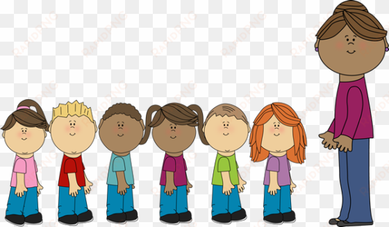 teacher leading students in line clip art teacher leading - teachers pay teachers long and short vowels cut and