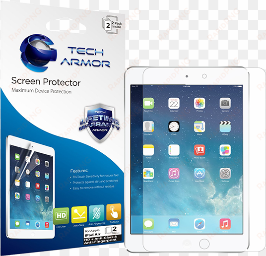 tech armor ipad air anti glare - tech armor apple ipad air (generation 5) clear screen
