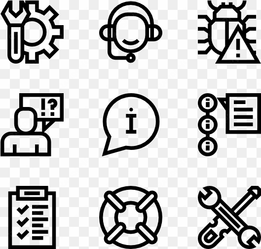 tech support 40 icons - web design