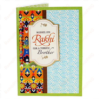 terrific brother rakhi card - illustration