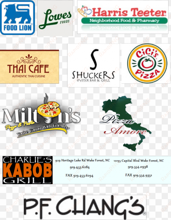 thanks to last year's sponsors - p.f. chang's china bistro gift , $25