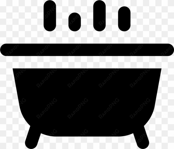 the icon is a depiction of a bathtub filled with hot