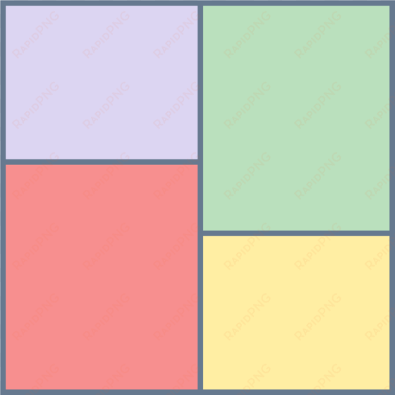 the icon is a square composed of four separate sized - Коллаж Пнг