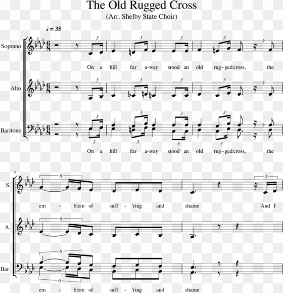 the old rugged cross sheet music 1 of 7 pages - sheet music