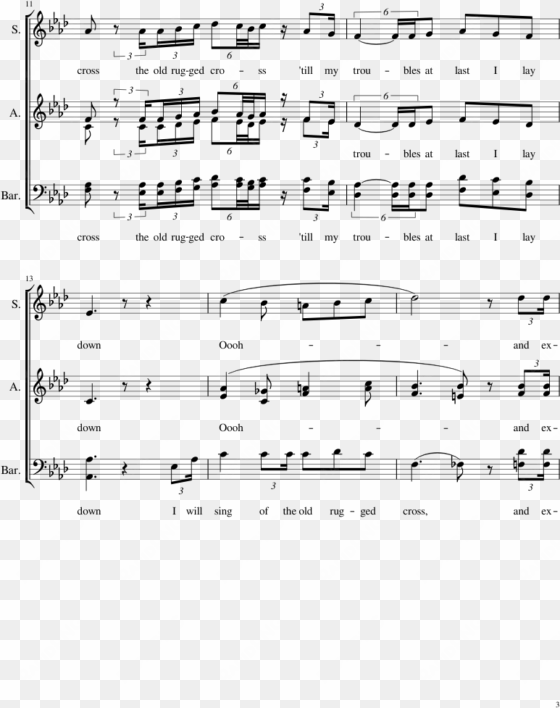 the old rugged cross sheet music 3 of 7 pages - sheet music