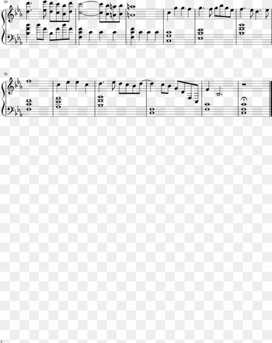 the piano sheet music 2 of 2 pages - piano