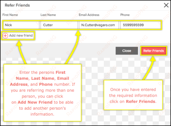 the referral email has been sent - portable network graphics