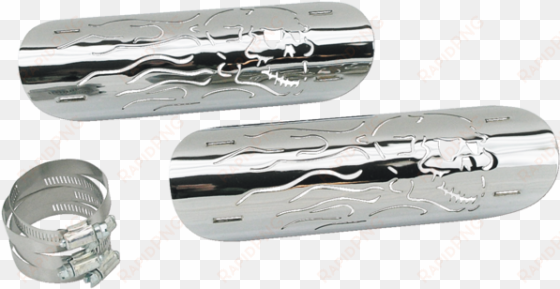 these beautiful flaming skull heat shields with bright - google chrome