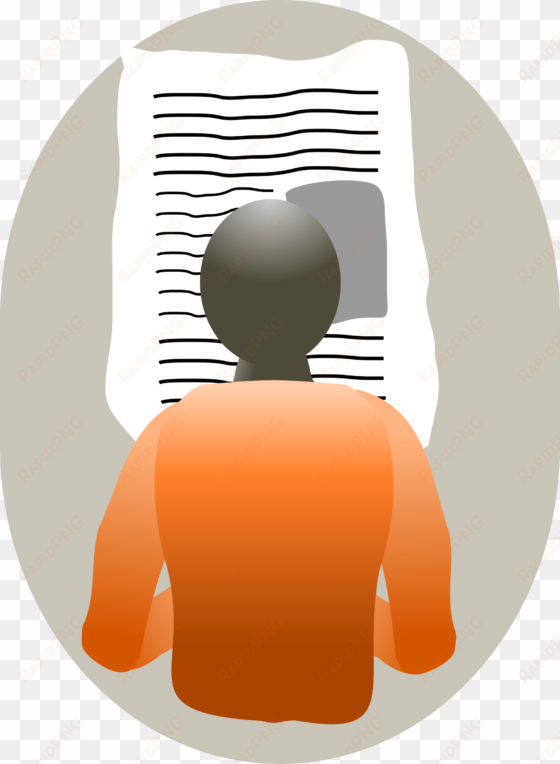 this free icons png design of an orange person reading