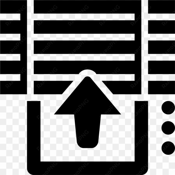 this is an icon showing instructions on how to operate - blind curtain icon