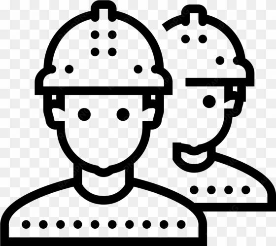 this is an image of two construction workers, one of - engineer icon png