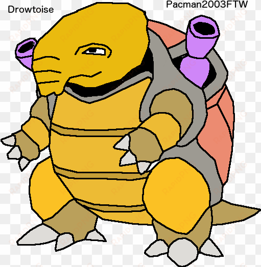 this is my creation of a mix of blastoise and drowzee - cartoon