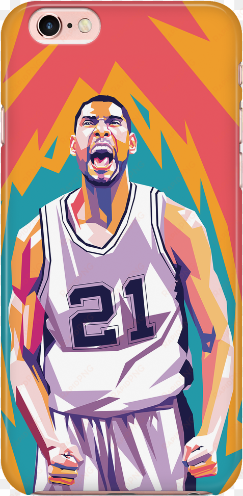 tim duncan pop art phone case - art