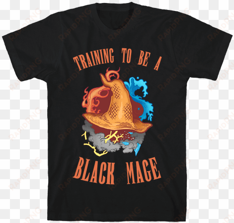 training to be a black mage mens t-shirt - light inside has broken but i still work