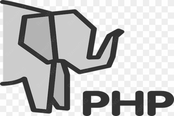 transparent black php logo