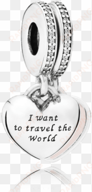 travel together forever dangle charm, pink enamel & - pandora 791717cz travel together forever charm
