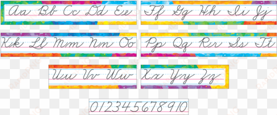 trend® colour splash cursive alphabet lines bulletin - zaner-bloser