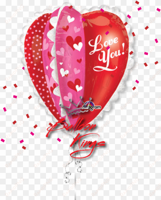 ultra shape i love you - panel heart foil balloon