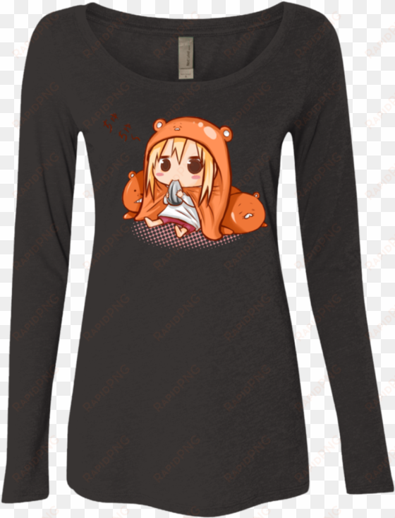 umaru chan women's triblend long sleeve shirt - shopbozz umaru chan t-shirt many types, sizes and colors