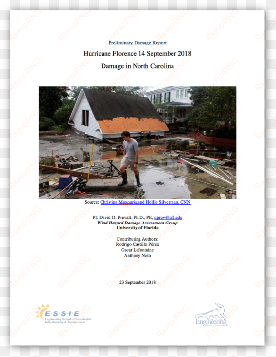 university of florida presents a report on hurricane - damage from hurricane florence