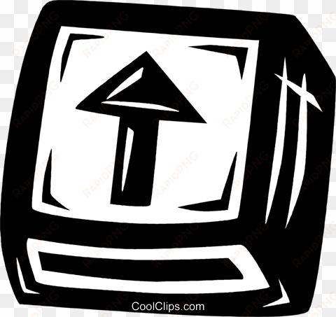 up arrow key on a keyboard royalty free vector clip - illustration