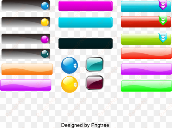 vector buttons, icon, push button, vector png and psd - graphic design