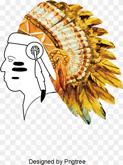 vector hand-painted indian headdress, vector, hand - carolines treasures bb5127pw1818 day of the dead indian