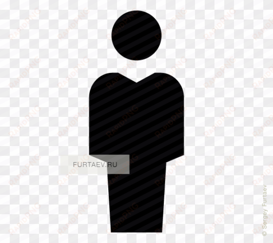 vector icon of standing male person - icon