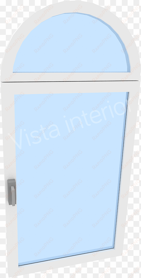 ventana oscilo-batiente de una hoja con fijo superior - arch