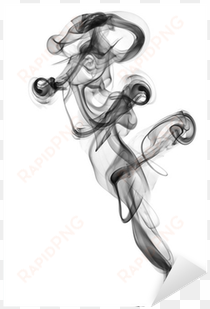vinilo pixerstick humo negro aislado en fondo blanco - white